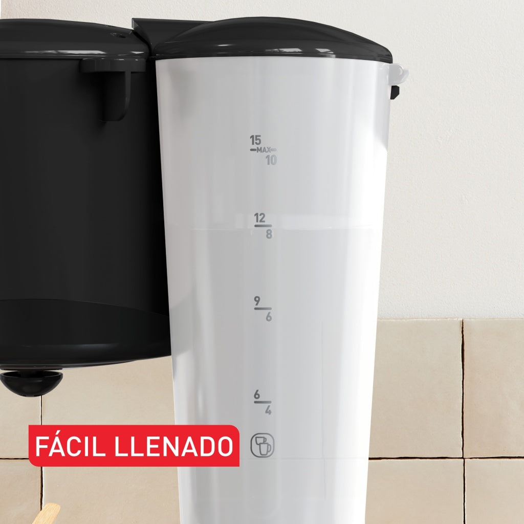 Cafetera goteo Tefal CM171810, 15 tazas, negra