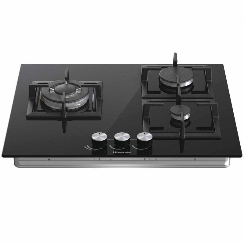 Encimera Hisense GG633B, 3 fuegos, 60cm, Cristal G