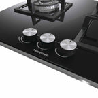 Encimera Hisense GG633B, 3 fuegos, 60cm, Cristal G