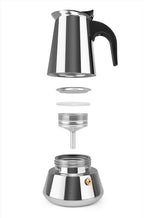 Cafetera Orbegozo KFI260, 2 tz, Inox, induccion
