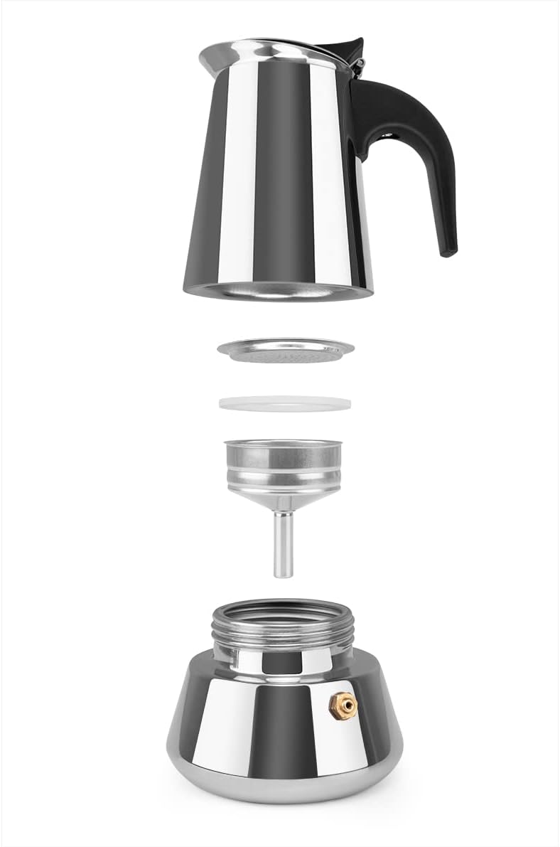 Cafetera Orbegozo KFI460, 4 tz, Inox, induccion