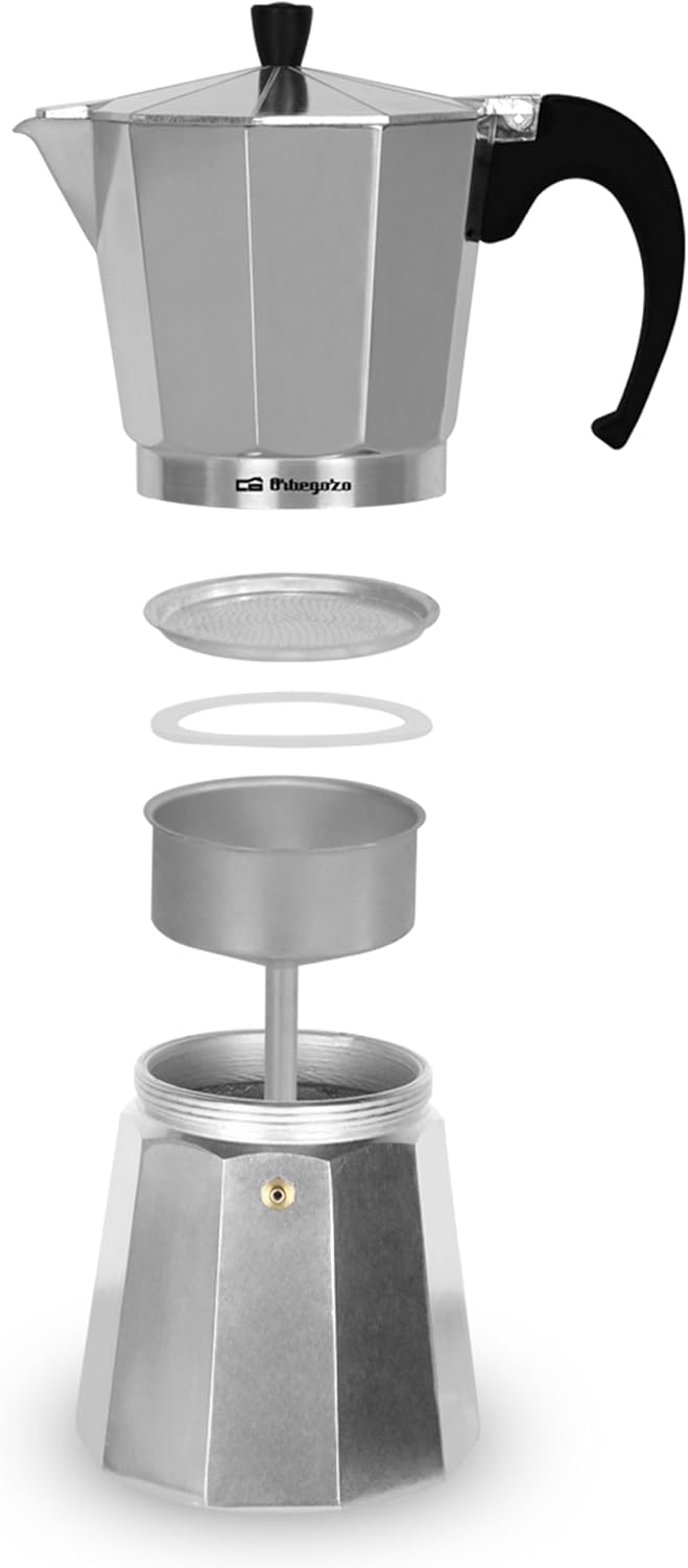 Cafetera Orbegozo KFS920, 9 tz, aluminio