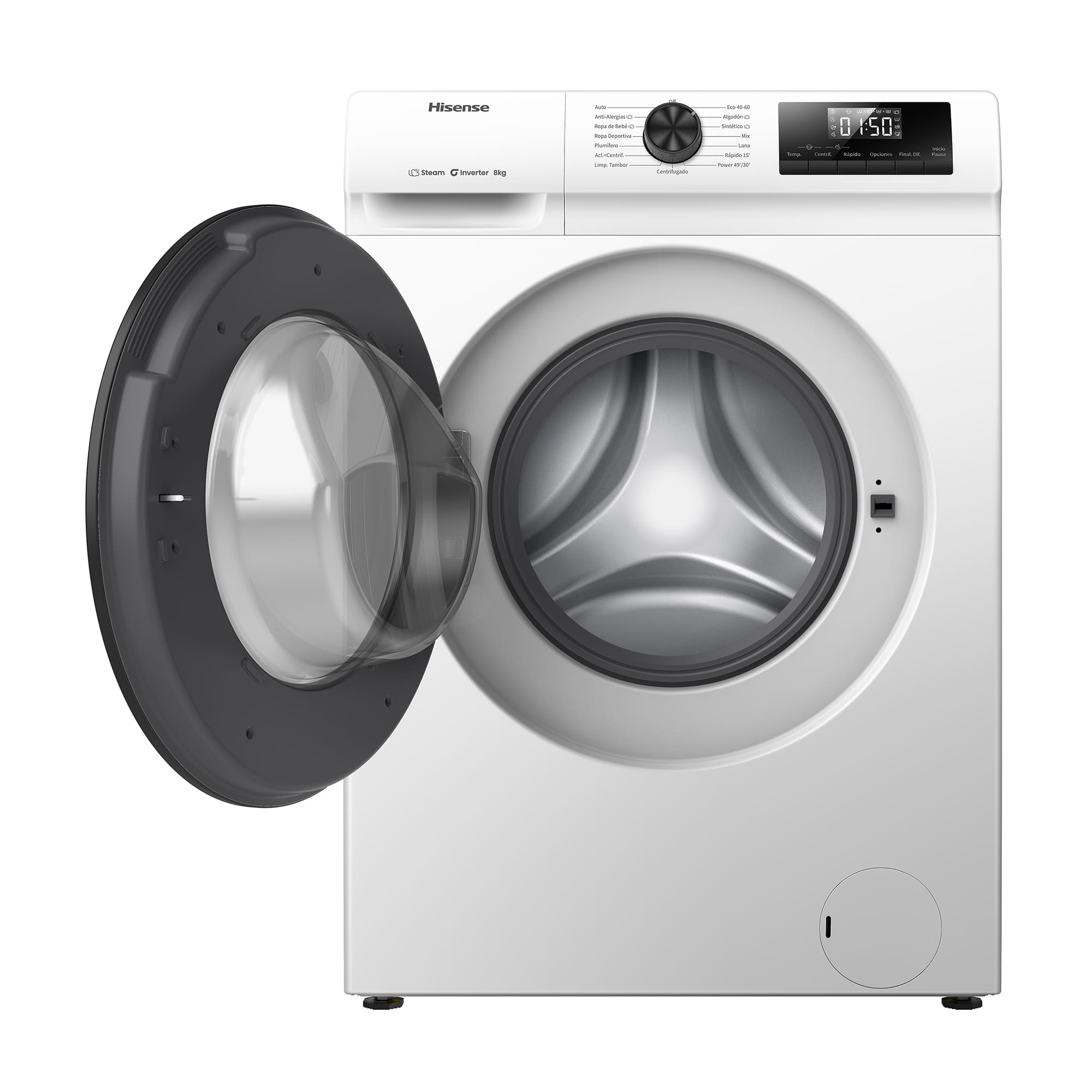 Lavadora Hisense WF1Q8041BW, 8kg, 1400rpm, A, Blanca