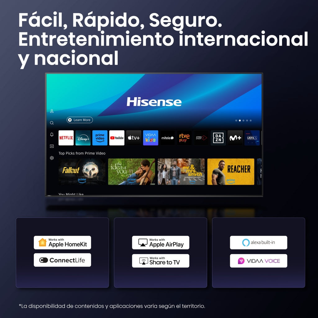 Tv Hisense 65A6Q, 65", 4K