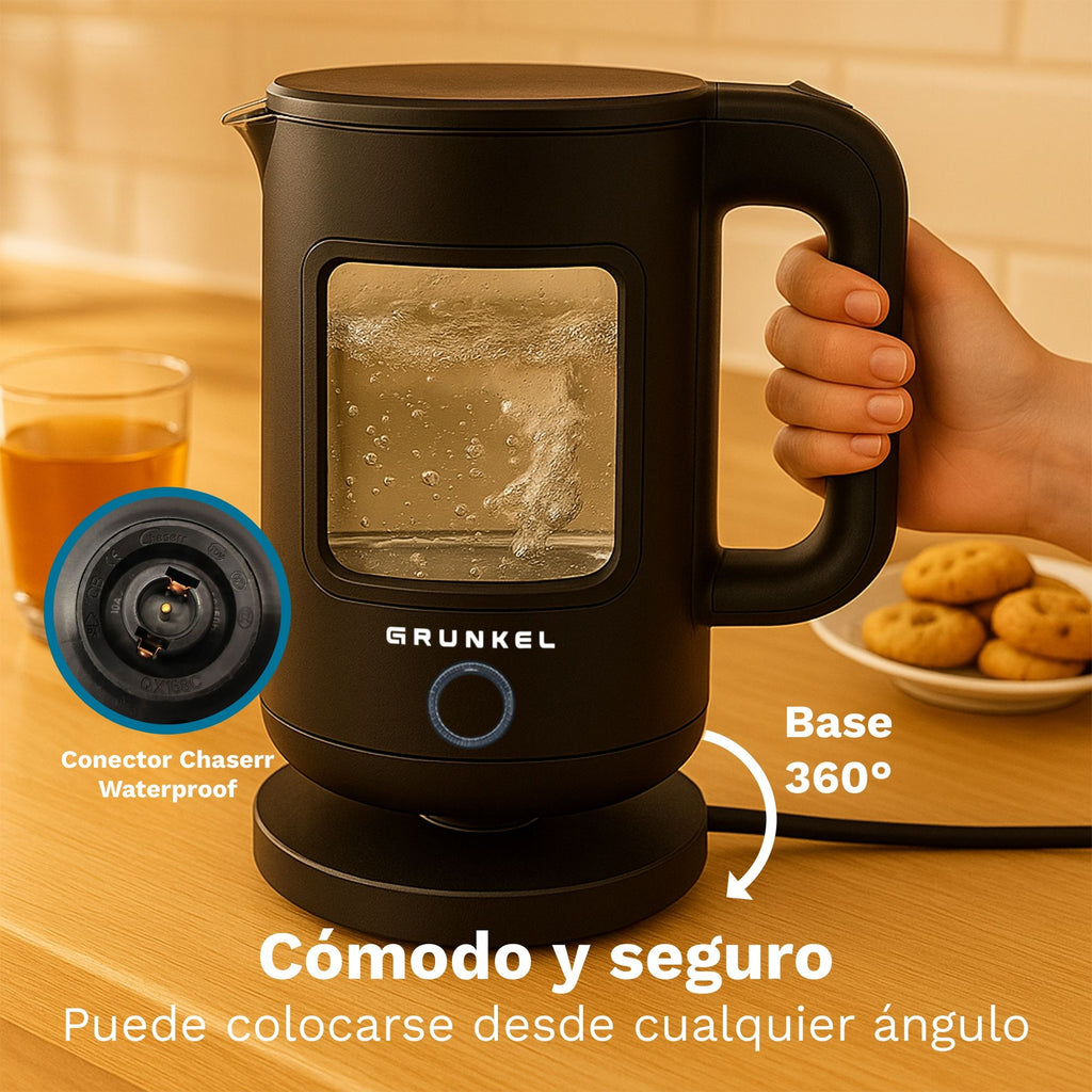 Hervidor Grunkel HV18CWPNG, 1.8L, 1500w