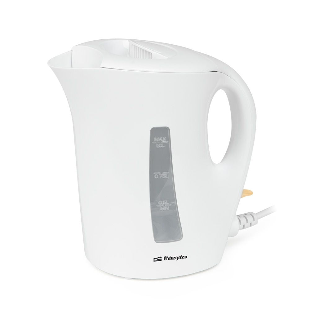 Hervidor Orbegozo KT4150, 1200w, 1L, Blanco