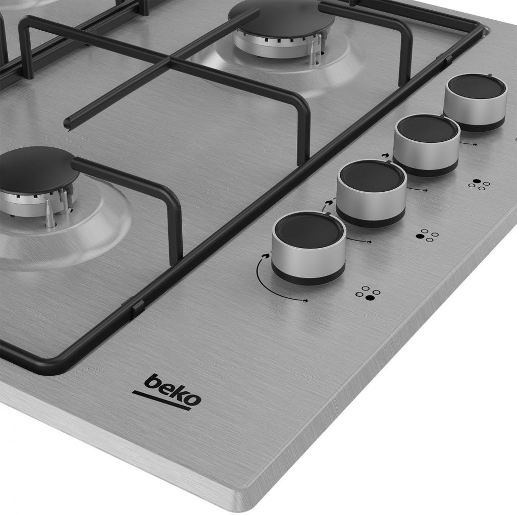 Encimera Beko HIGG64103SXN, 4 fuegos, gas, 60cm