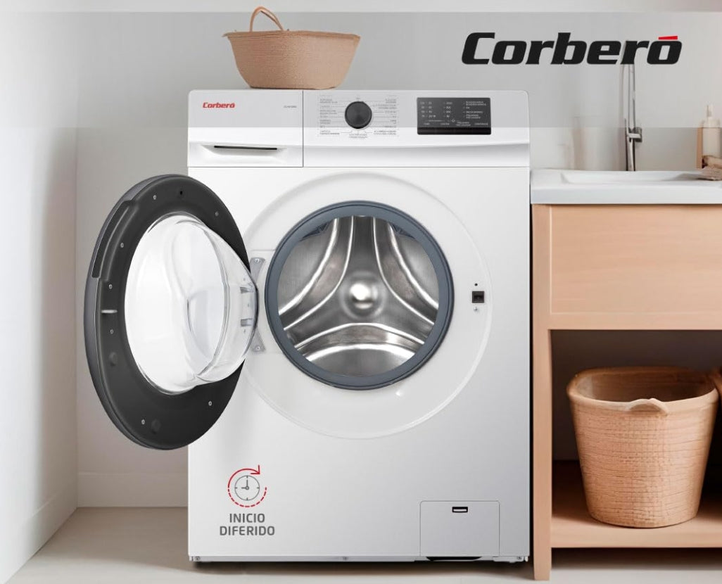 Lavadora Corbero CLH6105MN, 6kg, 1000rpm, A, Blanco