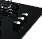 Encimera Cata CI6021BK, Cristal, 3 fuegos, Negra
