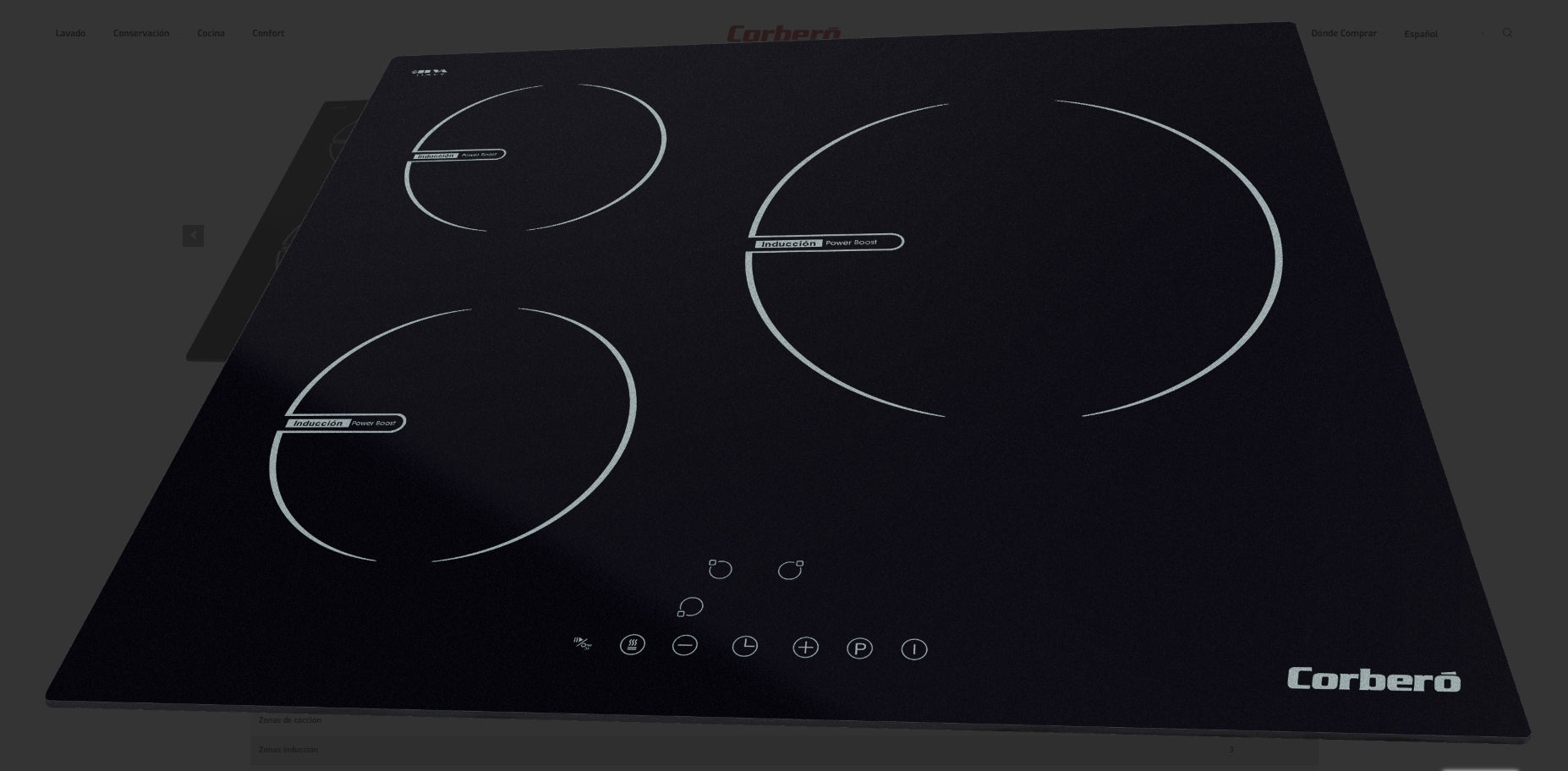 Induccion Corbero CCIG367, 3 Zonas, 60cm