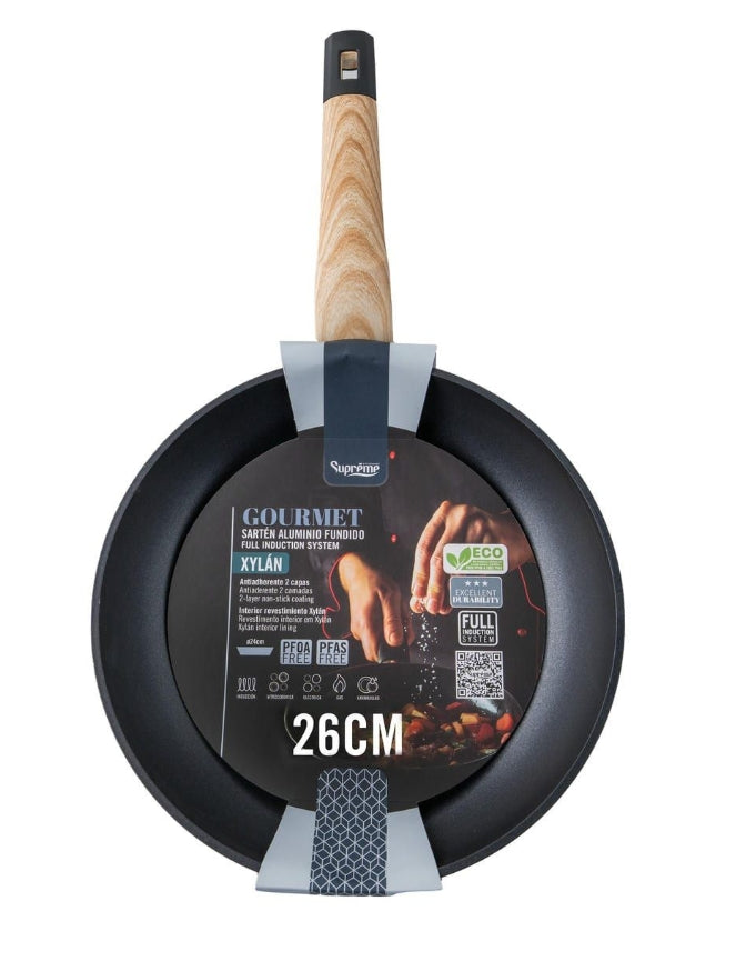 SARTÉN ALUMINIO FORJADO XYLÁN GOURMET 26CM