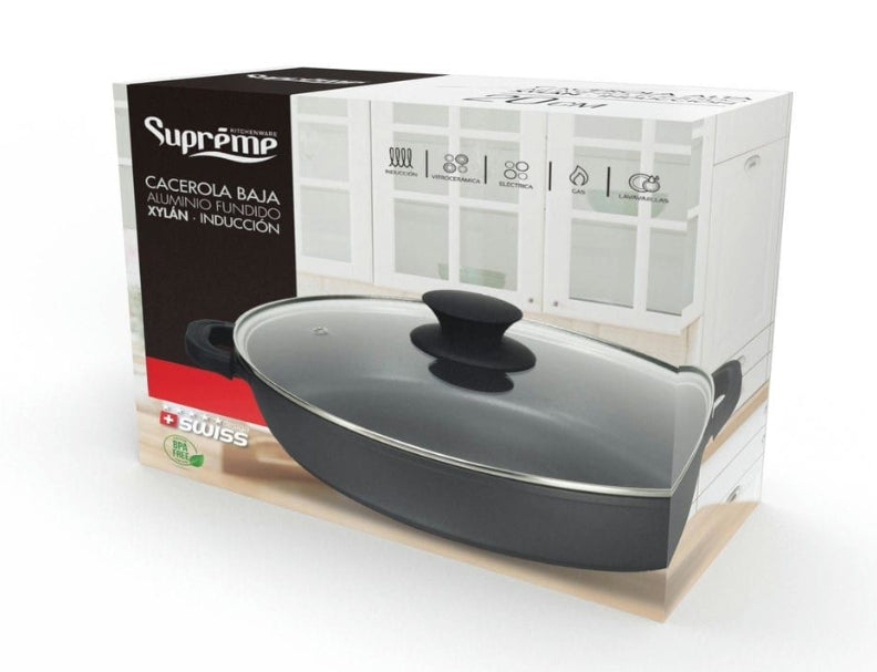 CACEROLA ALUMINIO FUNDIDO BLACK BAJA XYLAN 24CM