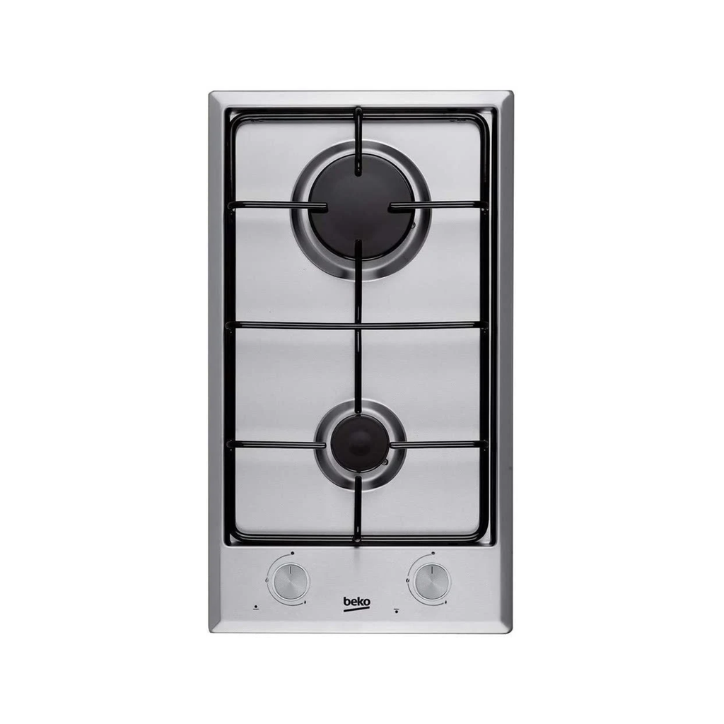 Encimera Beko HDCG32220FX, 2 fuegos, 30cm